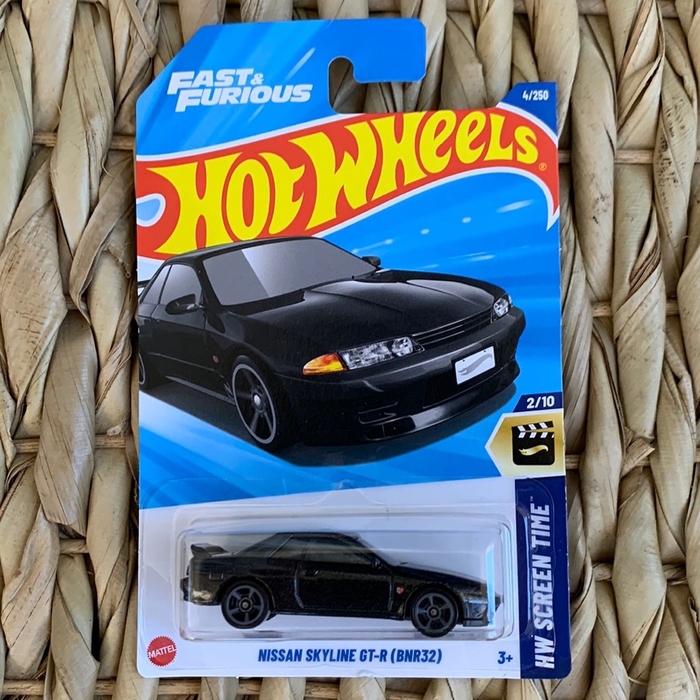 Hot Wheels Black Nissan Skyline GT-R BNR32 Car Fast Furiuos Hotwheels New 2025